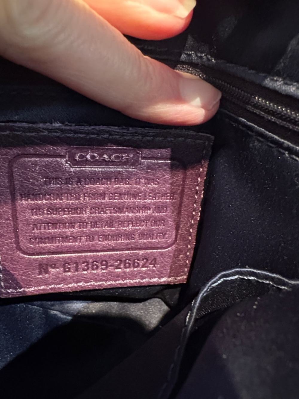 Coach Sadie Madison Satchel 26624 Eggplant Purple Leather Crossbody - Picture 7 of 9